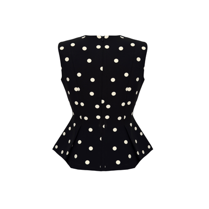 POLKA DOT PATTERNED PENCIL SKIRT SET